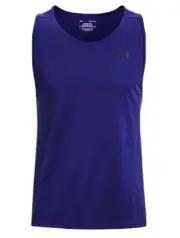 Under armour Tank Top Mens XL Fitted UA Tech Gym Training Sonar Blue