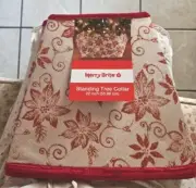 Merry Brite Solid Canvas Standing Christmas Tree Collar Size 22 x 11 Inches