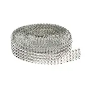 4-row Darice BLING ON A ROLL SILVER Mesh Ribbon - 0.62 In x 3 Yards RH1009