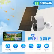 5MP 4G SIM Card / WIFI Wireless Security Camera Solar Panel Outdoor IR-CUT PIR