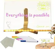 LED Note Board with Colors - Dry Erase Writing Board - Glowing Message Board, Light Up Writing Board with 7 Colors Pen, LED Drawing Board for School Home