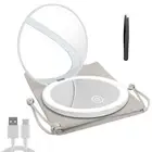 Compact Mirror with LED Light,1x/10x Magnifying Rechargeable Mirror,3.5in, Di...