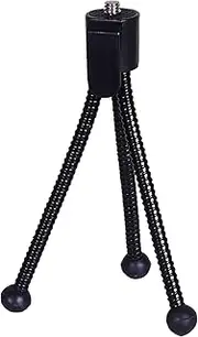 JacobsParts 4" Flexible Compact Mini Table Top Tripod with Adjustable Legs for Small Cameras Webcams