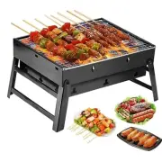 17" Folding Charcoal Grill – Elegant Mini Smoker for Outdoor BBQ & Backyard Fun