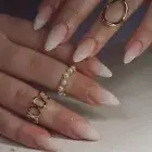 Press On Nails Gel x, Ombre Almond Shape Soft Gel and Super Hold Glue