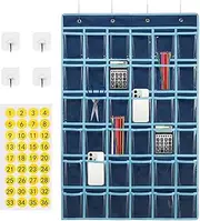 Classroom Pocket Chart Organizer - 36pockets Storage Hanging Bag, Transparent Organizer Cell Hanging Bag | Cell Phone Classroom Pocket Chart, Office Business Card Holder with Number Stickers and Hooks