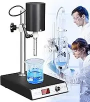 High-Speed Disperser Homogenizer, Digital Display Blender, Lab Disperser Emulsifier with 2 Working Heads, 300~20000 r/min, 300ml Maximum Stirring Volume, for Cosmetics/Food/Paints Industry