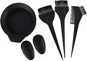 Cutefly Salon Hair Colour Dye Bowl Comb Brush Hairdresser Tint Tool Set - Black
