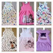 H&M Girl Cotton Dresses 1.5-2 & 2-4 Yrs Polia Dot Kitty Bunny New