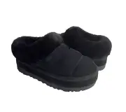 UGG WOMEN TAZZLITA BLACK SHEARLING CUFF PLATFORM SHOES US 10 / EU 41 / UK 8