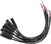 CONGARTENO 10Pcs Female Plug to Bare Wire Open End Mono Audio Cable Connector for Headphones Earphones Microphones Black for Music Players and Gaming Devices