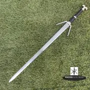 46" Two-Handed Sword Of Witcher Geralt Of Rivia w/ Sheath Leather Strap