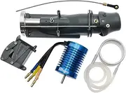 Suesacy Water Jet Thruster Power Sprayer Pump Water Jet Pump with 3650 Brushless Motor + Water Cooling Jacket for RC Jet Boat