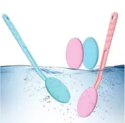 2 PCS Body Lotion Applicator Back Washer for Shower, Eyxformula Long Handle Self Tanning Back Applicator Back Lotion Applicators, Back Moisturizer Sunscreen Applicator