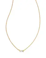 Kendra Scott Juliette Baguette Cubic Zirconia Adjustable Pendant Necklace in 14K Gold Plated, 19