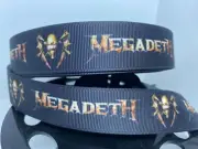 NEW 5yards 1" wide Heavy Metal Band Megadeth Grosgrain Ribbon