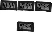 4pcs Car Digital Clock Car Dashboard Clock Magnetic Digital Clock Car Clocks for Dashboard Clock for Projection Clocks LED Wall Clock Stick Car Clock Auto Mini Clock Plastic Black