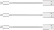 [Apple MFi Certified] Short iPhone Charger, 3 Pack (8 inch) Lightning to USB Charging Cable Original Fast Connector Data Sync Transfer Cord for iPhone 14/13/12/11/SE/XS MAX/XR/8/7/6/iPad/Airpods-White