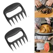 2Pcs Grizzly Claw Meat Processor Fork Pincers Pull Pork Grill Bear Tools Black Barbecue Tools