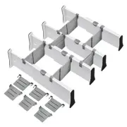 Drawer Dividers Organizer 4 Pack, Adjustable Separators with 6 Inserts4688