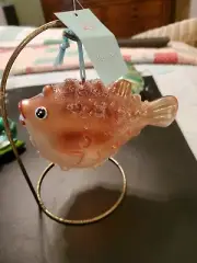 Large BLOWFISH CHRISTMAS ORNAMENT ~ NWT