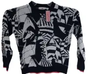 Vineyard Vines Kids Girls Black & White Pattern Sweater Pullover Size M (10-12)