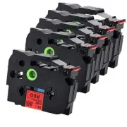 Compatible Brother P-Touch TZe-451 24mm Black/Red Standard Laminated Tape 5Packs