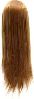 MUCKLILY Cosmetology Mannequin Head with Golden Hair High Temperature Training Head for Hairdressing Students for Braiding Styling and Practice Doll present