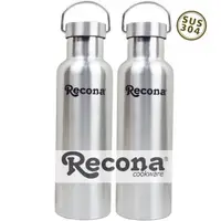 在飛比找森森購物網優惠-【Recona】304不鏽鋼手提保溫運動瓶750ml-買1送