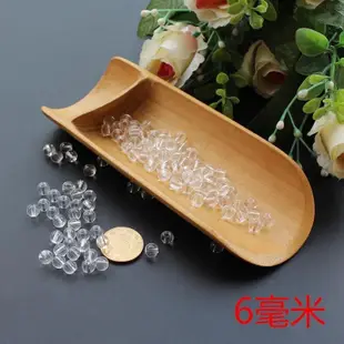 熱銷 包郵透明玻璃圓光珠子散珠水晶珠簾串珠手工門簾diy飾品配件材料