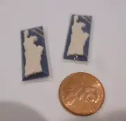 SET OF 2 DOLLHOUSE MINIATURE STATUE OF LIBERTY CHOCOLATES BY LOLA ORIGINALS