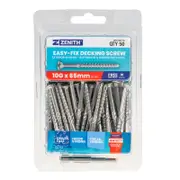 Zenith Easy-Fix Decking Screw T20 10G x 65mm SS304 - 50 Pack
