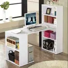Varossa's Combination Workstation Computer Desk with 6 Storage Shelves White