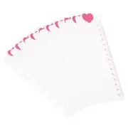 10pcs 7.1"x2" Bookmark Ruler Snap-in Ruler for A6 6-Hole Binder Notebook Pink