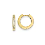 14k Yellow Gold Real Diamond Hinged Earrings