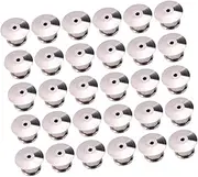 [OATIPHO] Card Cap Badge Accessories 30pcs Metal Flat Locking Pin Backs Easy to Use Sturdy Construction Smooth Finish