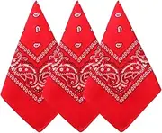 [VOXMDY] 3 Pack 100% Cotton Paisley Pattern Bandanas Face Mask Square Scarf Headwear