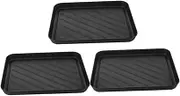 Homoyoyo 3pcs Multi Functional Plastic Boot Tray Non Slip Entryway Shoes Tray for Clean Shoes Pet Feeder Planter Holder Easy Clean Storage for Home Car
