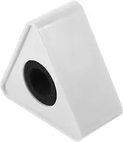 Yardwe Portable Abs Triangular Microphone Logo Flag White Mic Logo Flag for Professional Interviews Durable Design with Engraving Area