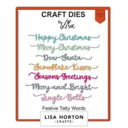 Lisa Horton Crafts Festive Dies-Tatty Words (Pack of 1)