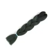 62cm Synthetic Gradient Coloured Braiding Hair Extensions - Black&Bottle Green