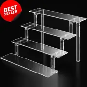 Perfume Organizer, 12", 4 Tier Acrylic Display Stand, Risers, Makeup Showcase