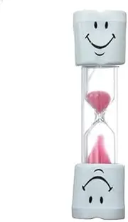 Sungpunet Kids Toothbrush Timer ~ 2 Minute Smiley Sand Timer for Brushing Children's Teeth (Pink)