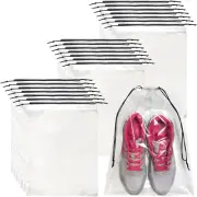 Clear Drawstring Bags Lots Portable Shoe Dust Storage Cover Waterproof 50 Packs