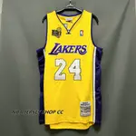 男式全新原創 NBA 總決賽 2009-10 洛杉磯湖人隊 #24 KOBEˉBRYANT 復古球衣黃色