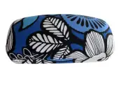Vera Bradley BLUE BAYOU Eyeglass Clamshell HARD CASE Floral with Cleaning Cloth