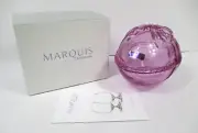 Marquis Waterford Crystal Butterfly Egg Box Bowl Trinkets Decor Pink 6 by 5"