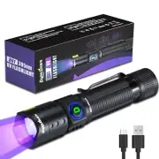 DARKDAWN UV Flashlight 395Nm Black Light Mini USB Rechargeable Ultraviolet LED B