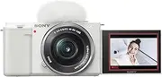 Sony Alpha ZV-E10 - APS-C Interchangeable Lens Mirrorless Vlog Camera Kit - White (H8-W55N-X62U)
