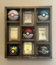 Graded Card Display Case Wall Frame for Baseball Pokémon TCG Graded Cards 4 PSA